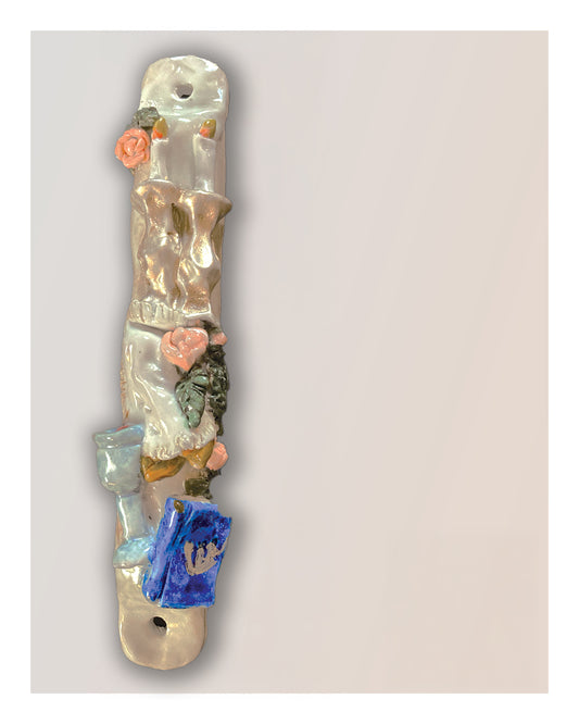 "Shabbos" Handmade Porcelain Mezuzah