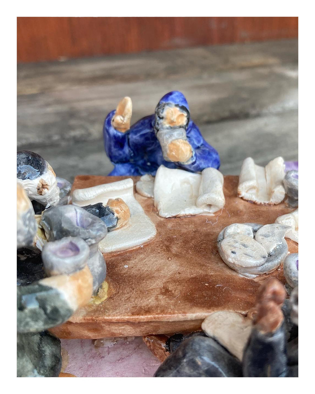 “Sages Seder” Handcrafted Ceramic Seder Plate